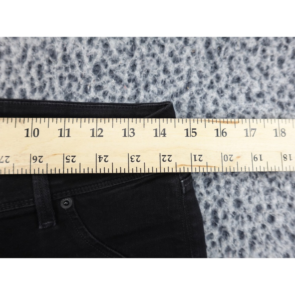 Hudson Collin Skinny Jeans Womens 27 Black Flap Pocket NW422ZAJ - Picture 6 of 13